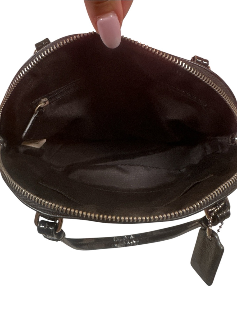 Coach Peyton Cora Domed Glen Plaid Crossbody Bag Like New - Picture 10 of 15